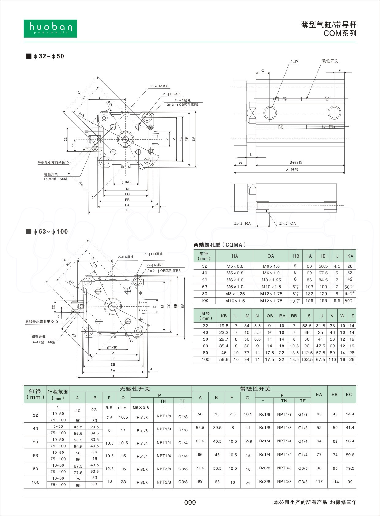 HCDQMB薄型氣缸帶導(dǎo)桿氣缸